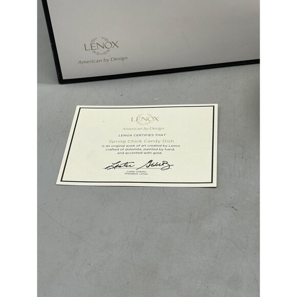 Lenox American design Soring Chick Candy Dish 4x4" yellow gold floral READ NEW - Picture 3 of 8